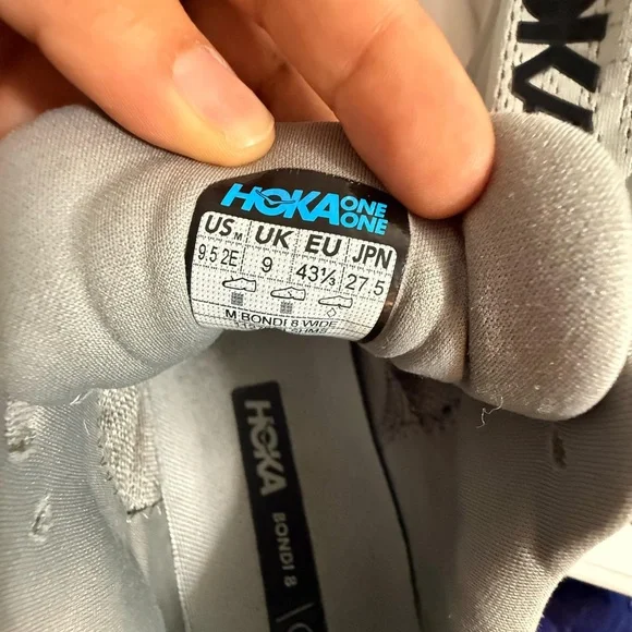 Hoka bondi 8 Gray Running Shoes - Picture 6 of 6